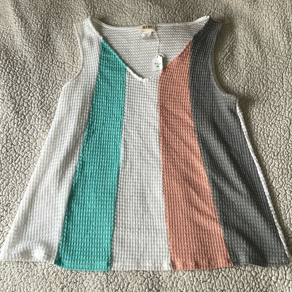 BiBi Waffle Knit Loose Tank Top